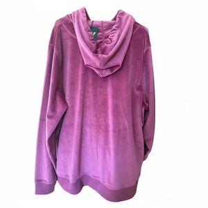 White Mark Plush Fuscia Pink Hoodie